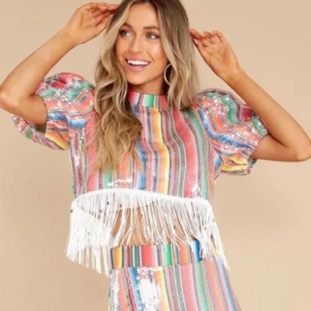 QOS Cinco De Mayo top size medium EUC
